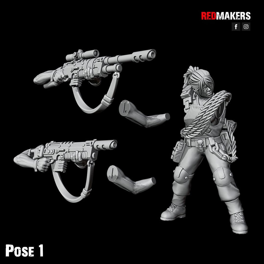 Jungle Fighters Female Squad (5) - Resin Miniatures - ProxiesAU