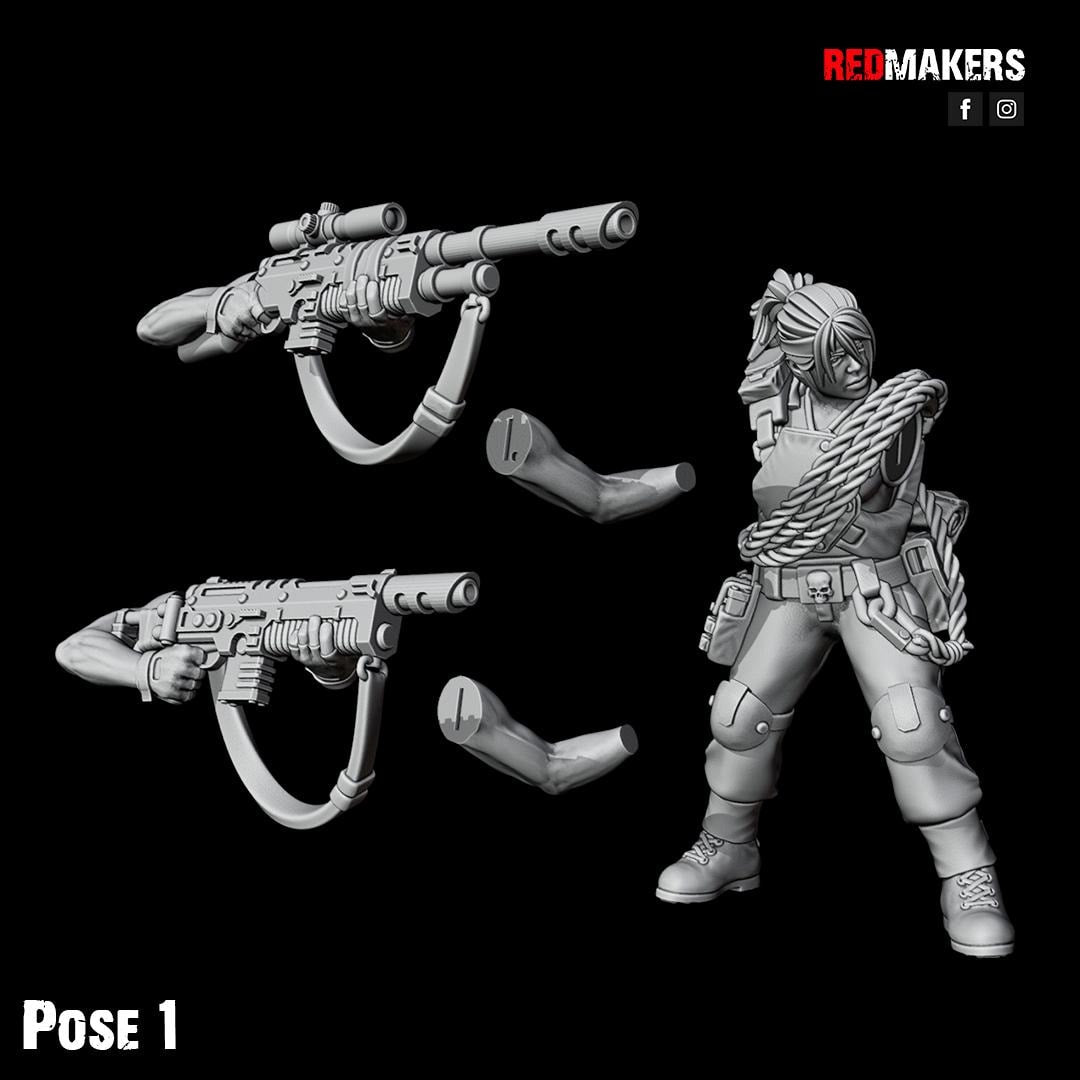 Jungle Fighters Female Squad (5) - Resin Miniatures - ProxiesAU