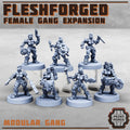 The Fleshforged Gang - Female Expansion (7) - Resin Miniatures - ProxiesAU