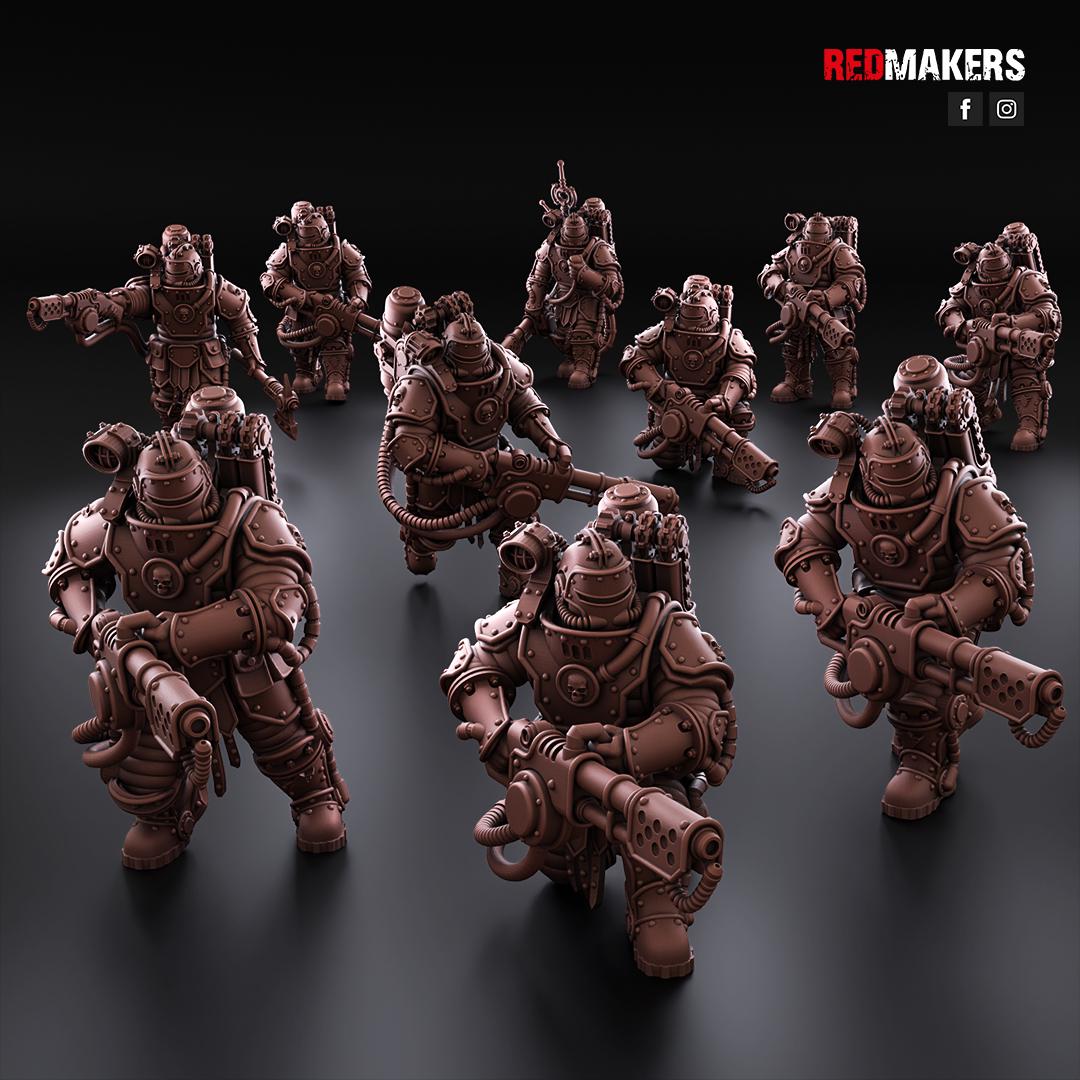 Solar Guard Heavy Flamer Squad (10)