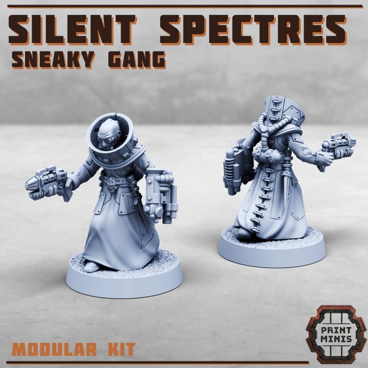 Silent Spectres Gang (10) - Resin Miniatures - ProxiesAU