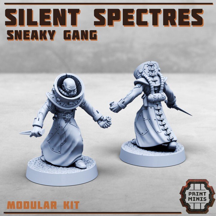 Silent Spectres Gang (10) - Resin Miniatures - ProxiesAU