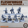 The Fleshforged Gang - Female Expansion 2 (7) - Resin Miniatures - ProxiesAU
