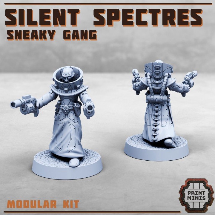 Silent Spectres Gang (10) - Resin Miniatures - ProxiesAU