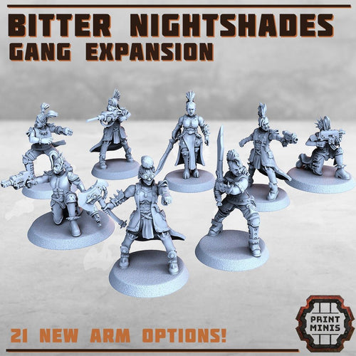 Bitter Nightshades Gang - Expansion (8) - Resin Miniatures - ProxiesAU