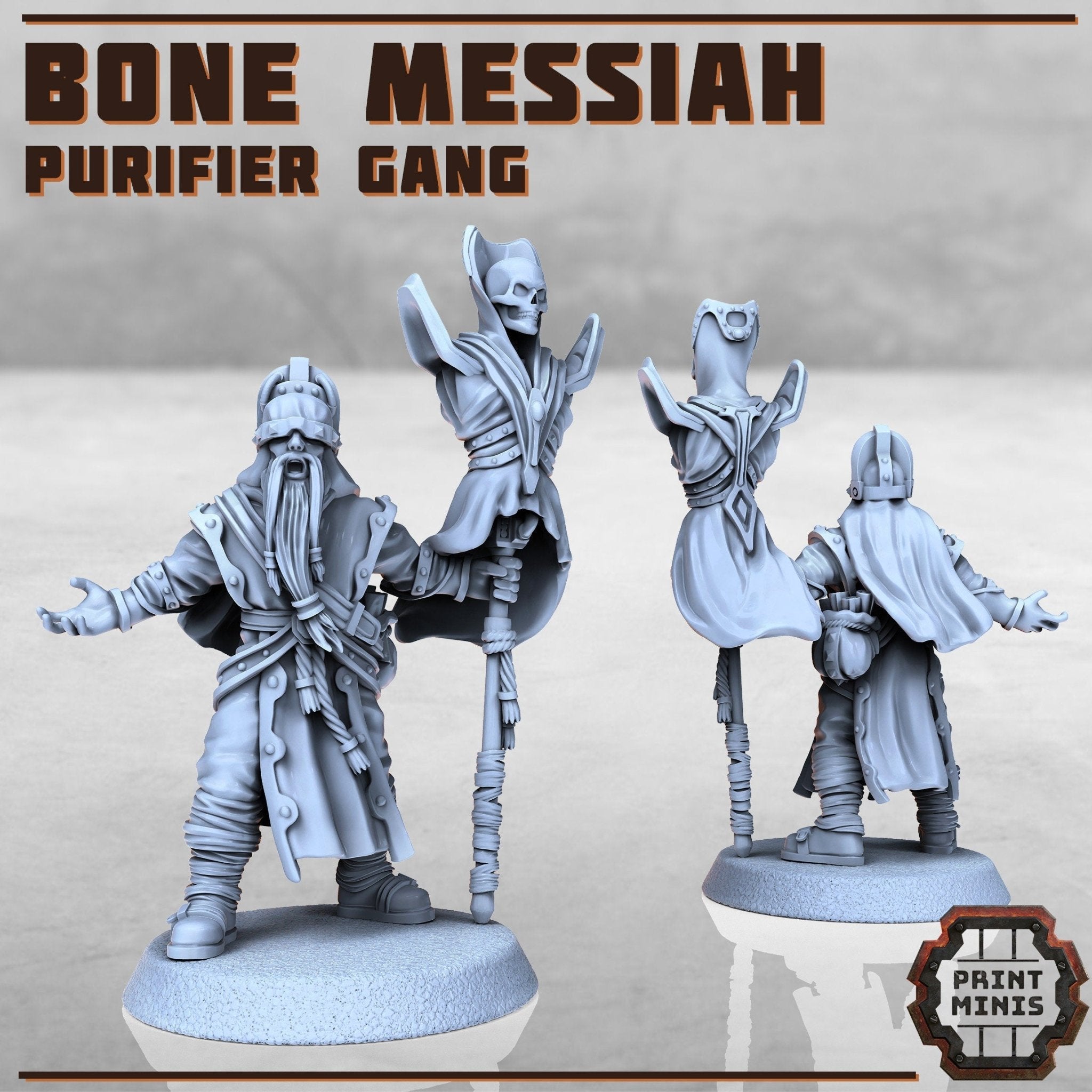 Purifier Gang - Bone Messiah (1) - Resin Miniatures - ProxiesAU