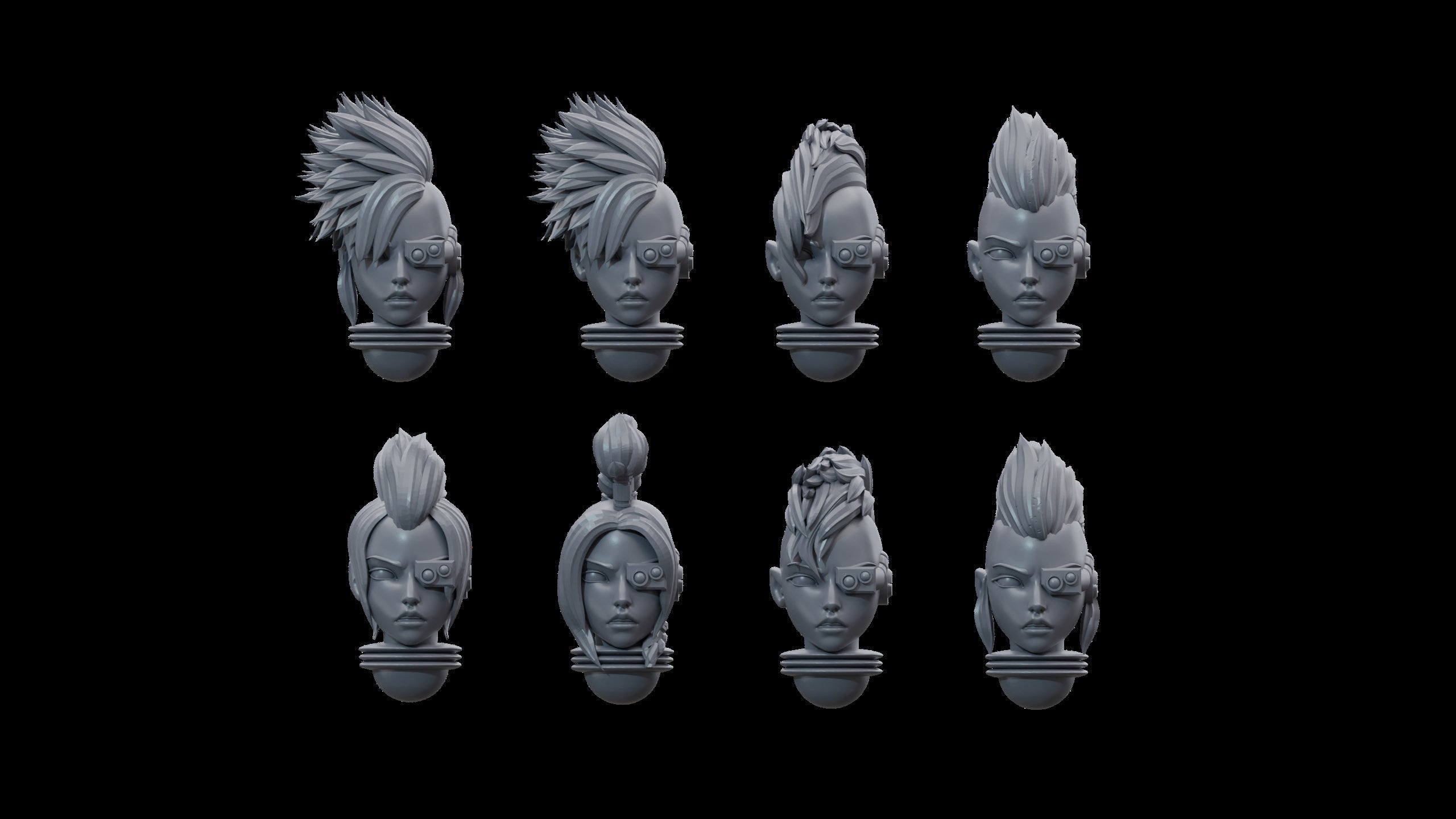 Space Nun Female Punk Heads (10)