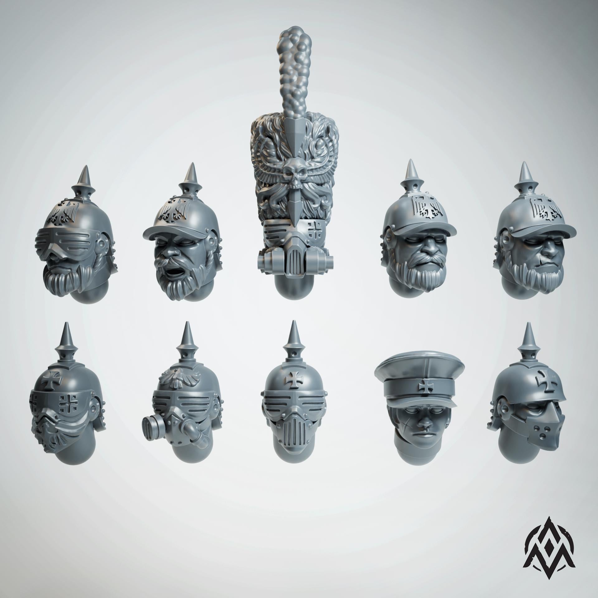 Prussian Dieselpunk Head Bits (10)