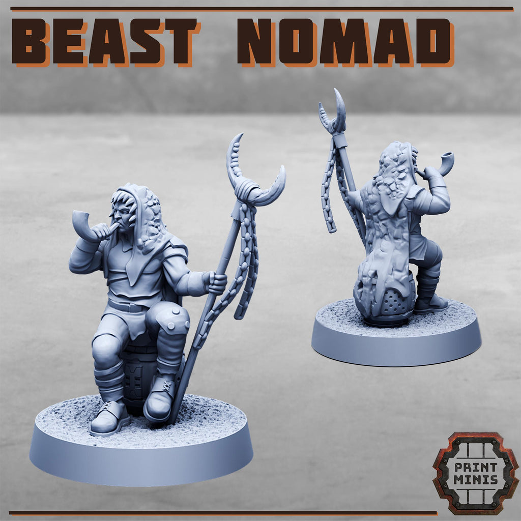 Beast Nomad with Rocksaws (3) - Resin Miniatures - ProxiesAU