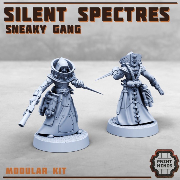 Silent Spectres Gang (10) - Resin Miniatures - ProxiesAU