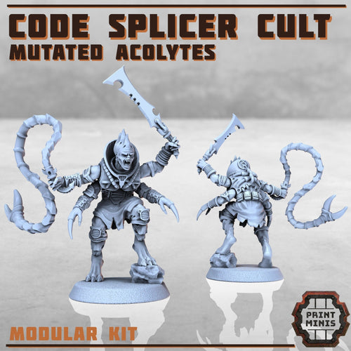 Code Splicer Cult - Acolytes (5) - Resin Miniatures - ProxiesAU