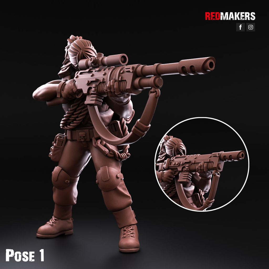 Jungle Fighters Female Squad (5) - Resin Miniatures - ProxiesAU