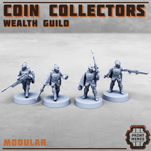 Coin Collectors Gang (4) - Resin Miniatures - ProxiesAU