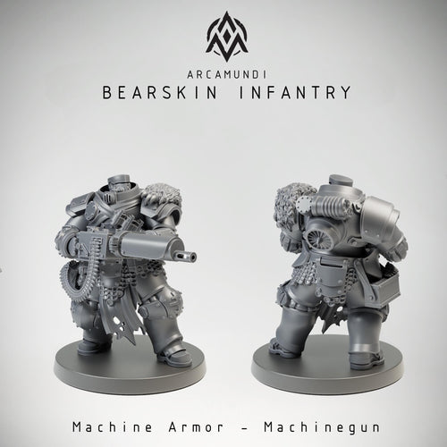 Bearskin Infantry - Machine Armor with Machinegun (1) - Resin Miniatures - ProxiesAU