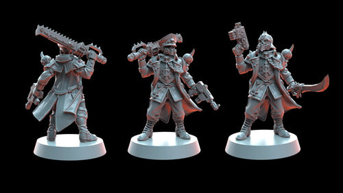 Blood Legion Officer and Bodyguards (3) - Resin Miniatures - ProxiesAU
