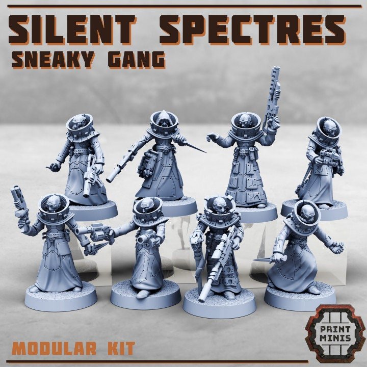 Silent Spectres Gang (10) - Resin Miniatures - ProxiesAU