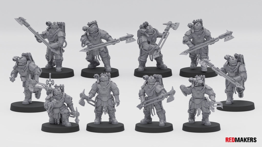 Solar Guard Axe Squad (10) - Resin Miniatures - ProxiesAU