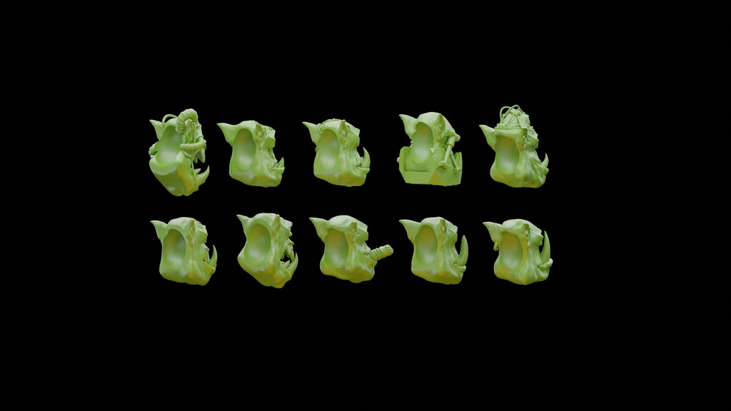 Space Orcs Head Bits Pack 1 (10)