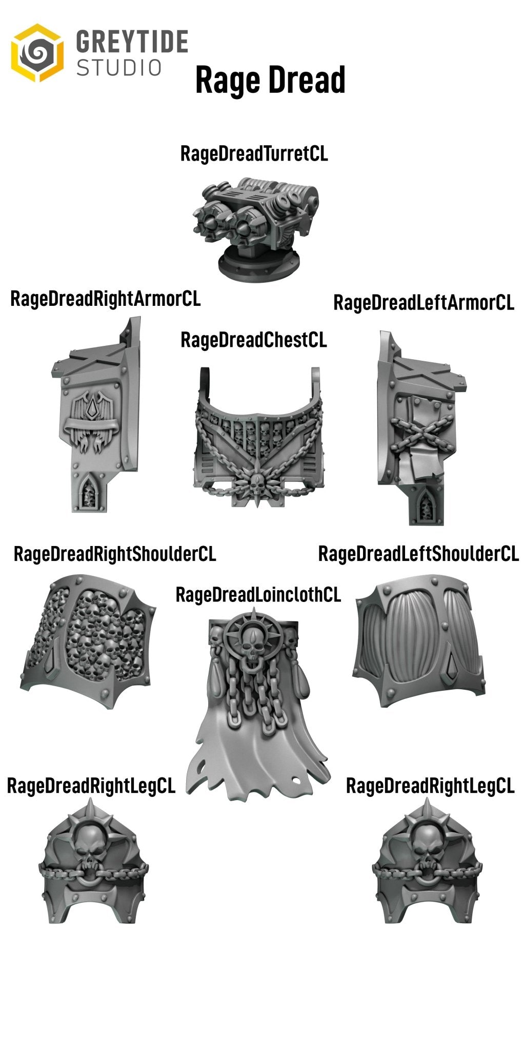 Crimson Lords Ancient Rage Armor (1) - Resin Bits - ProxiesAU