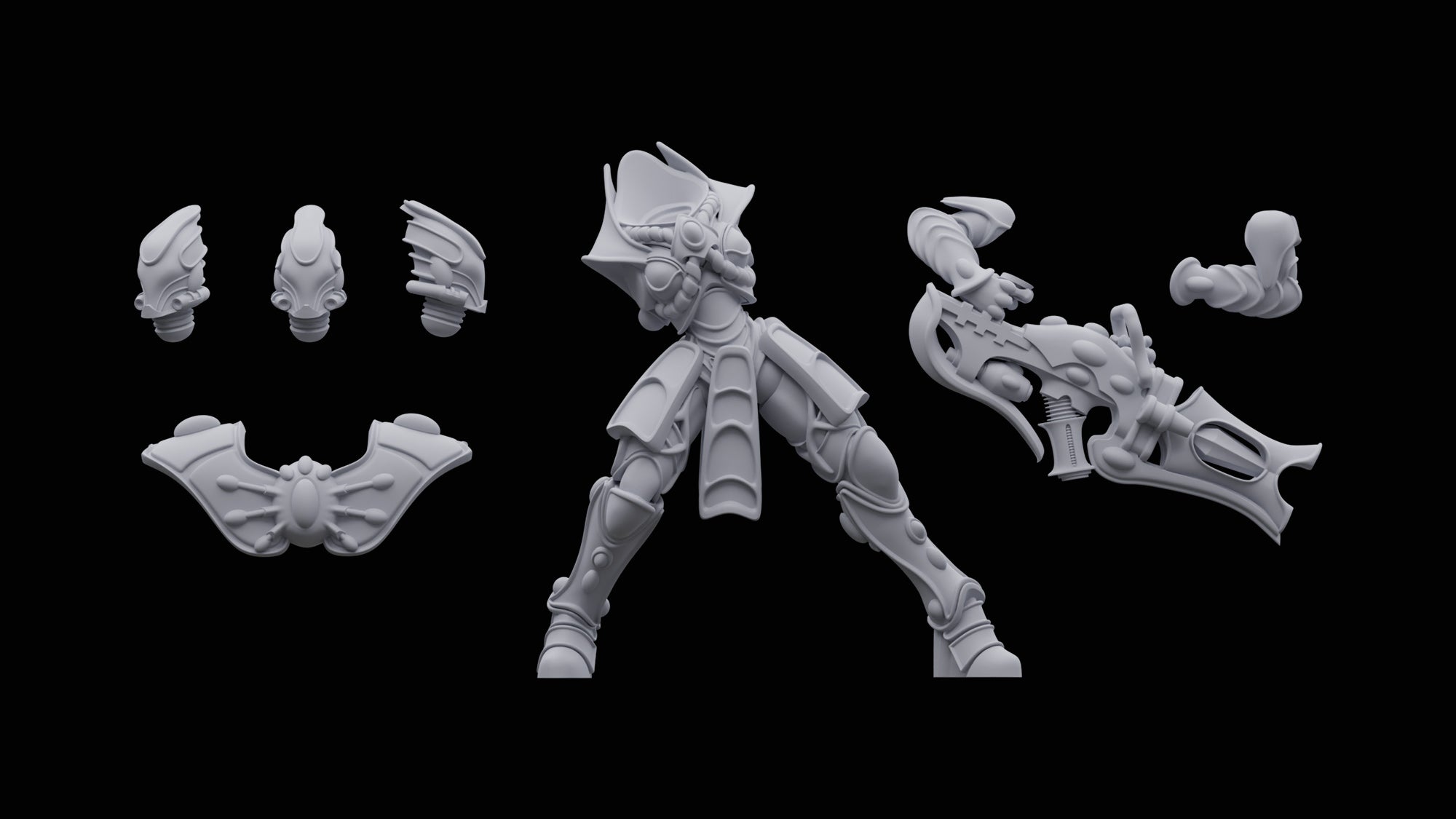 Space Elf Bone Arachnids (5)