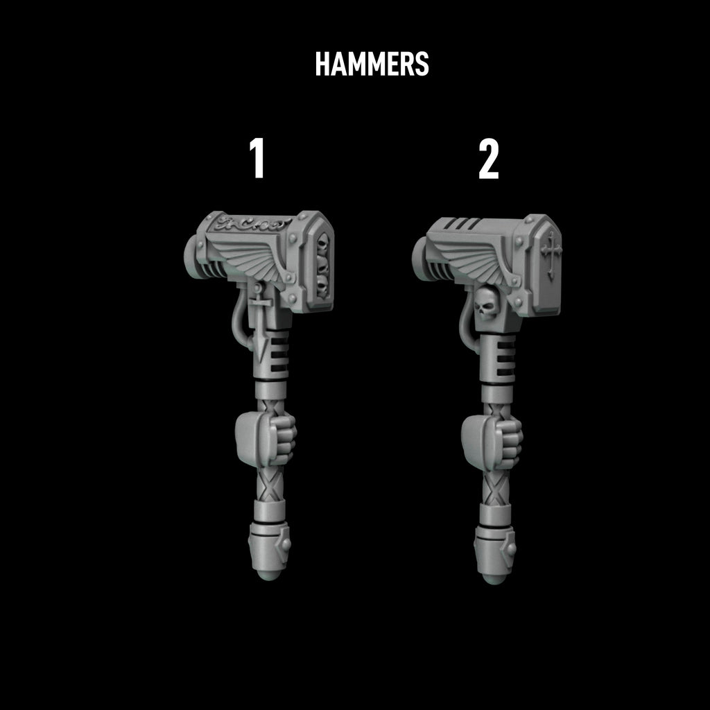 Eternal Pilgrim Big Flail, Hammers and Halberd (4pcs)