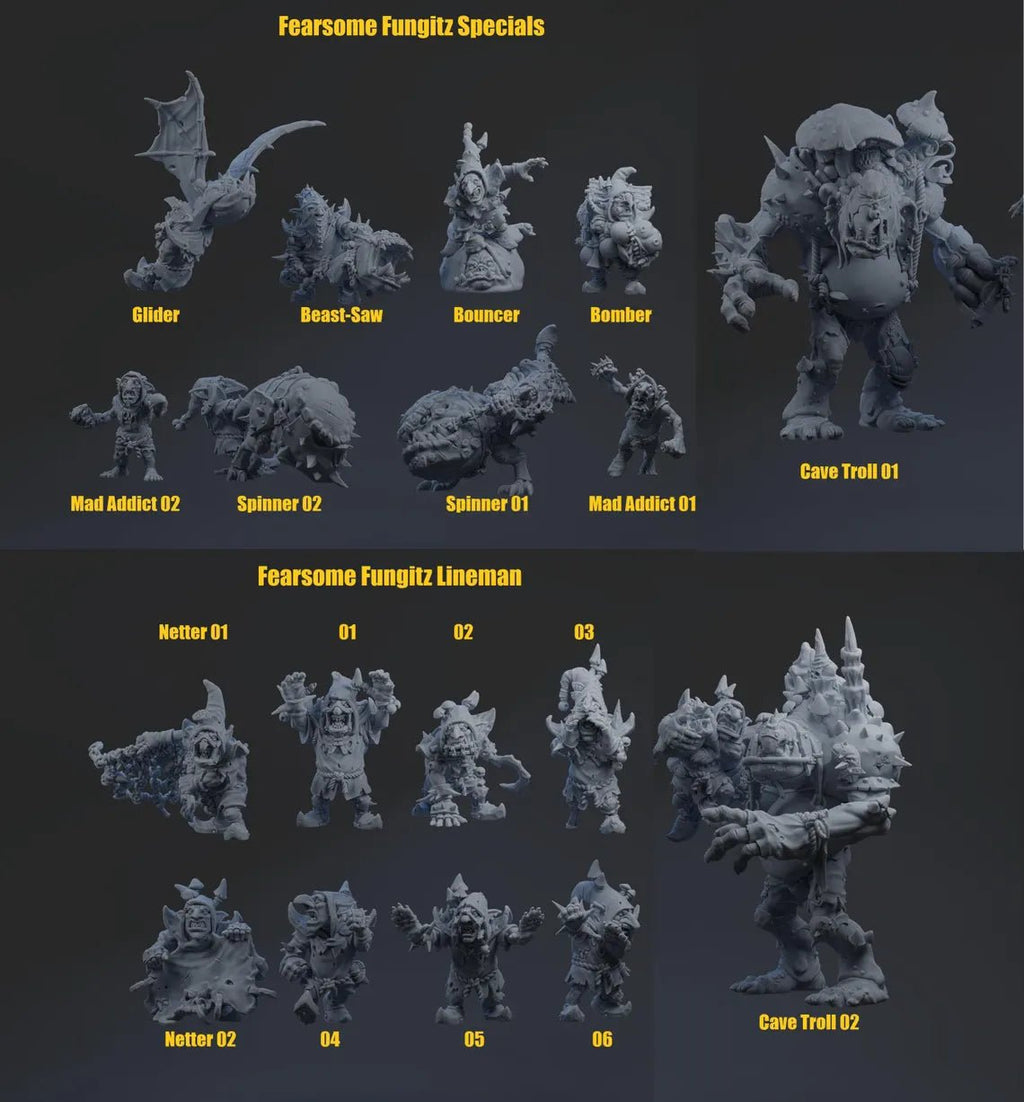 Fearsome Fungal Goblins Football Team (27) - Tabletop Miniatures - ProxiesAU