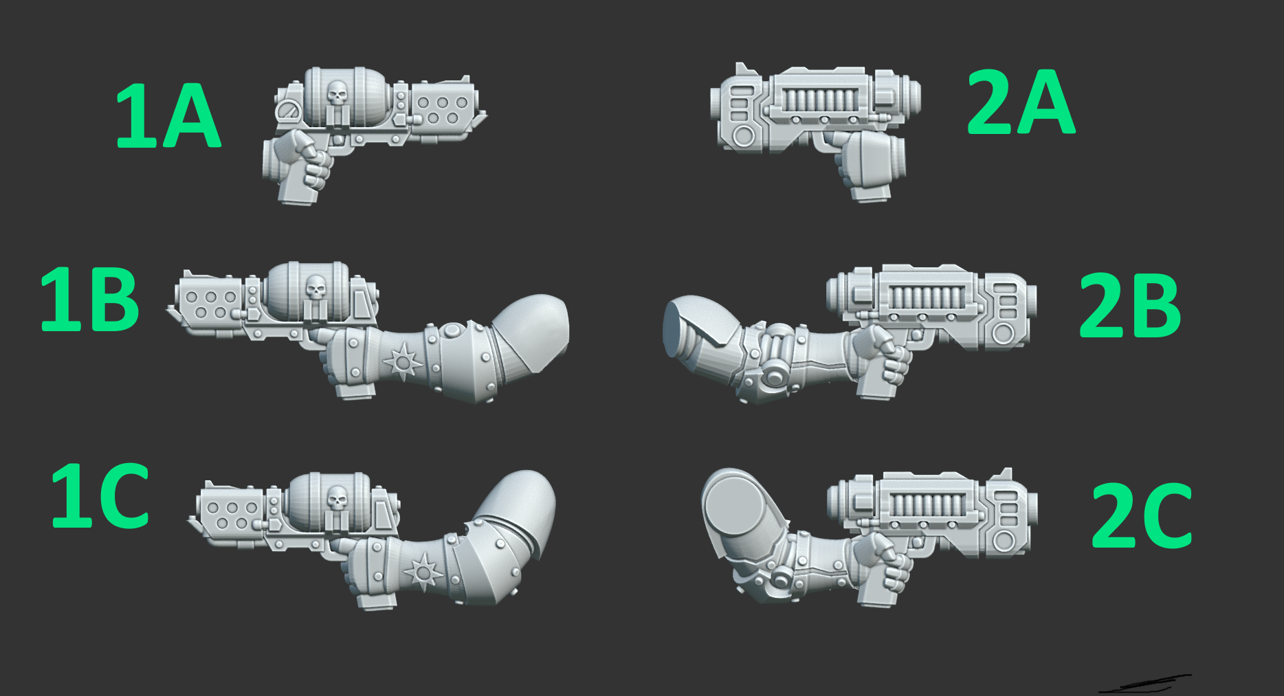 Eternal Pilgrim Pistol Guns (6pcs)