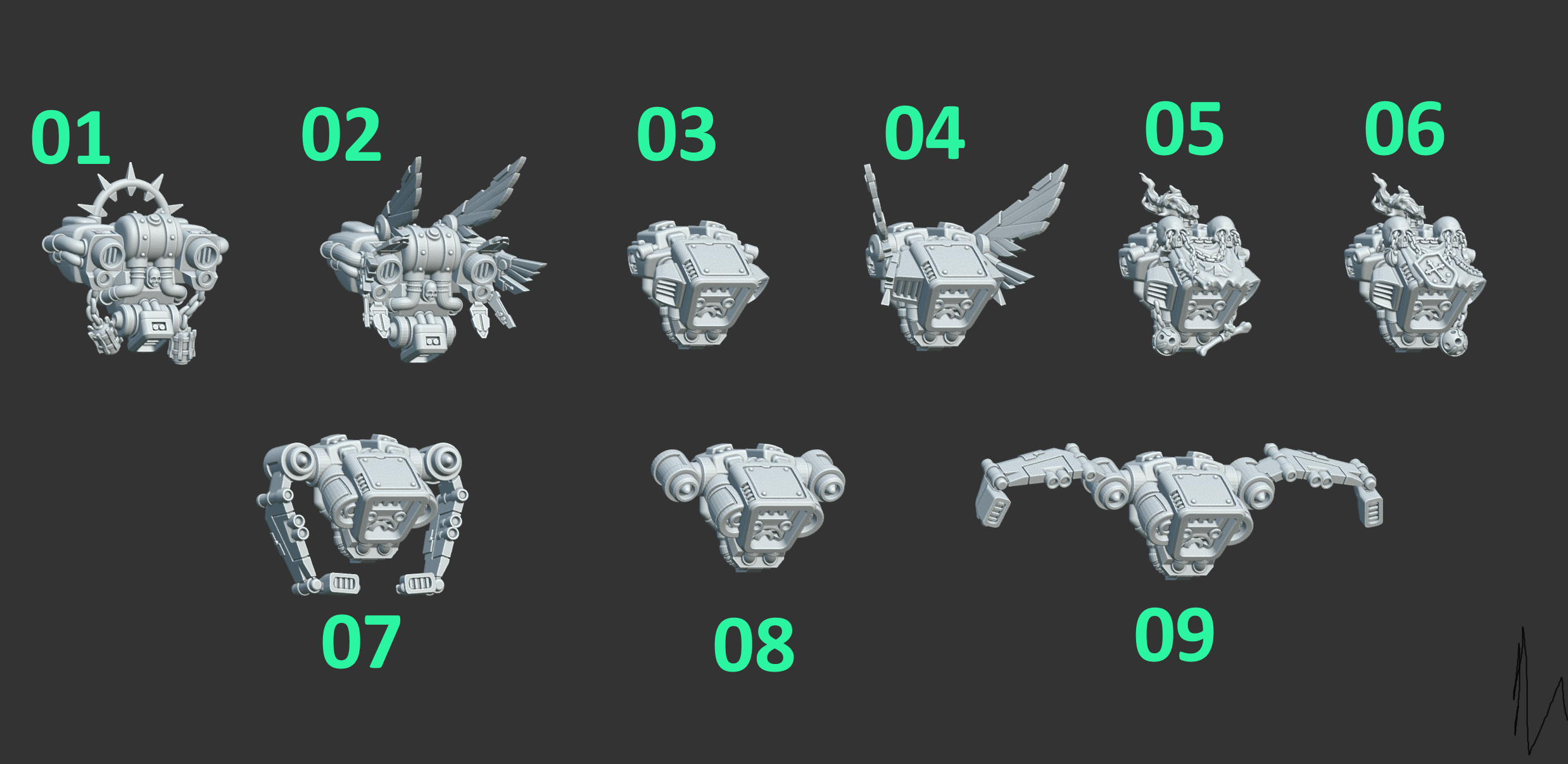 Eternal Pilgrim Jet Packs (9pcs)
