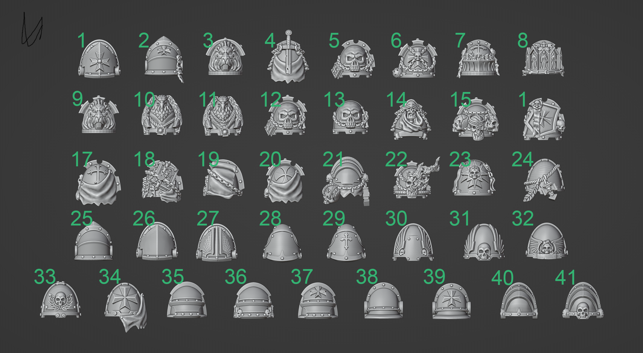Eternal Pilgrim Shoulder Pads (41pcs)