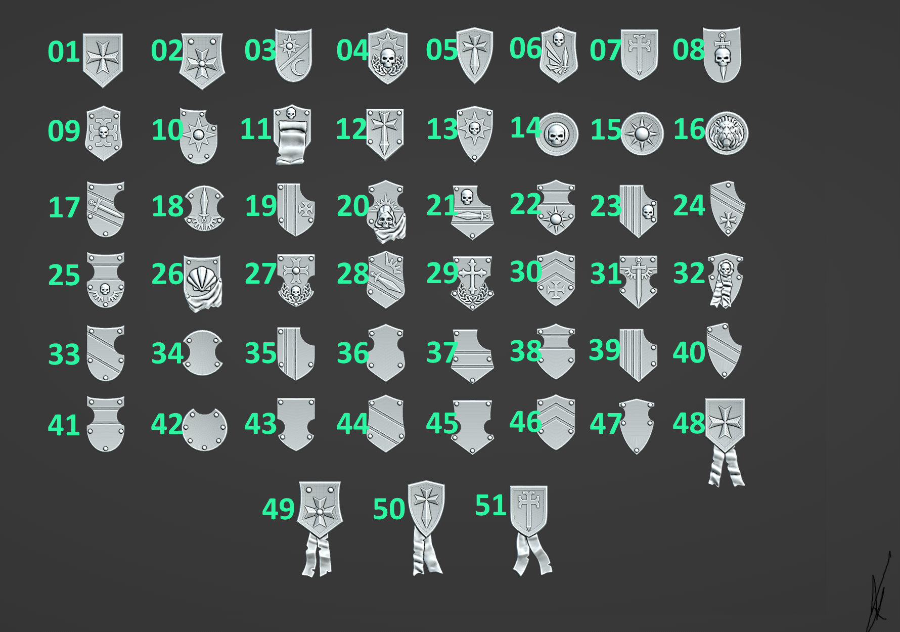 Eternal Pilgrim Shoulder Shields (51pcs)
