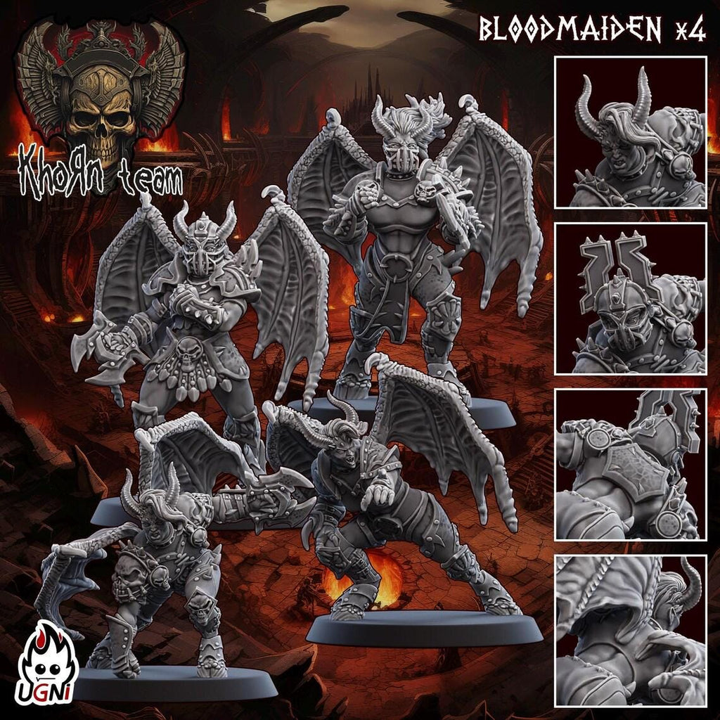 Demon Warriors Football Team (17) - Resin Miniatures - ProxiesAU