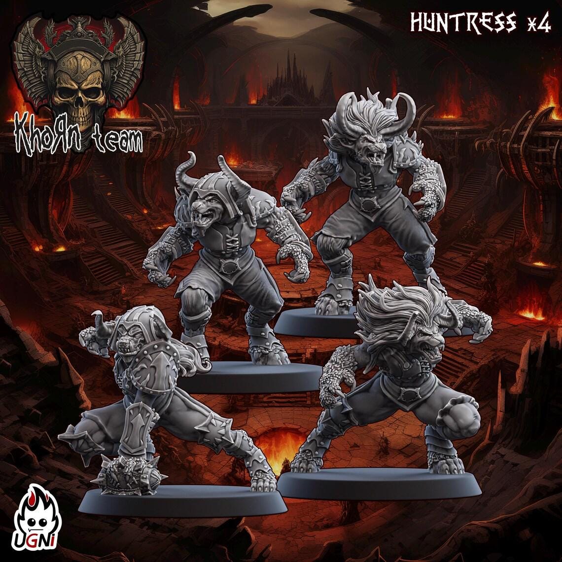 Demon-themed fantasy football player with spikes 32mm scale