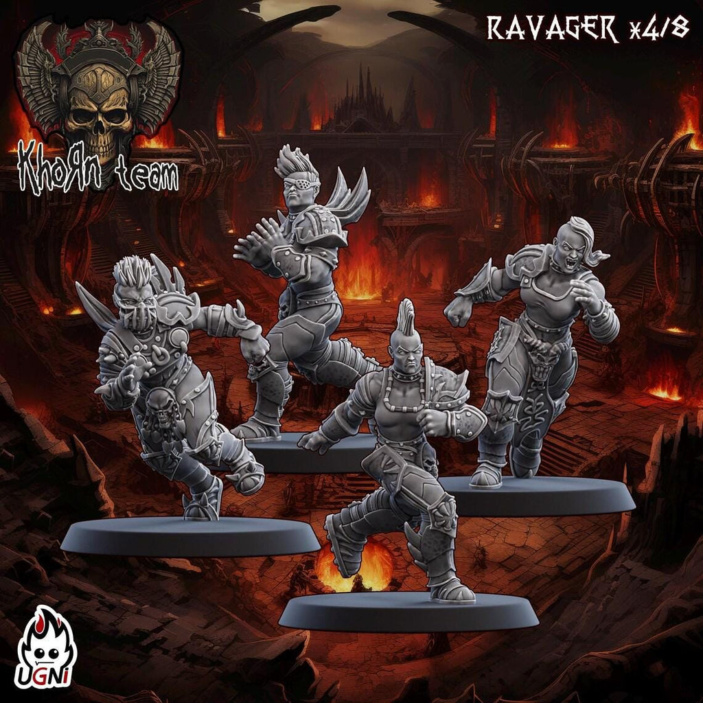 Demon Warriors Football Team (17) - Resin Miniatures - ProxiesAU