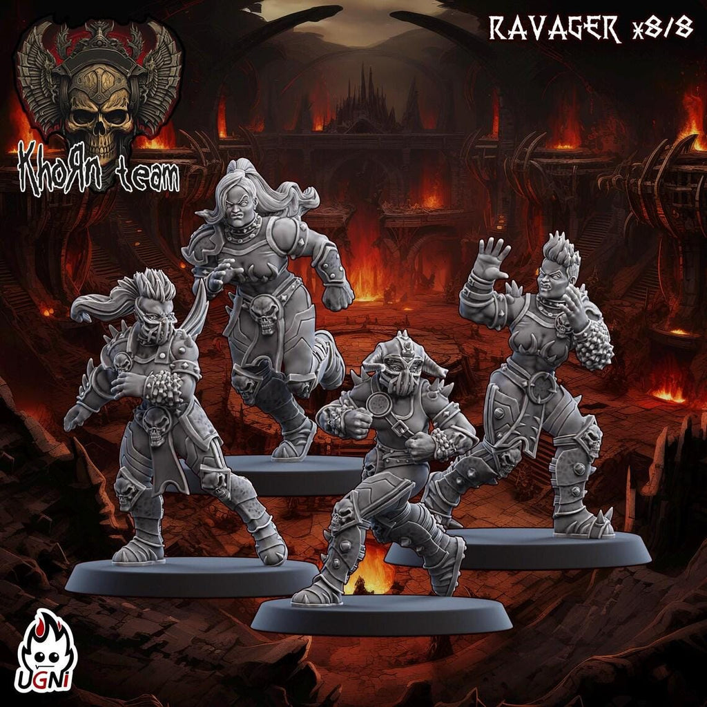 Demon Warriors Football Team (17) - Resin Miniatures - ProxiesAU