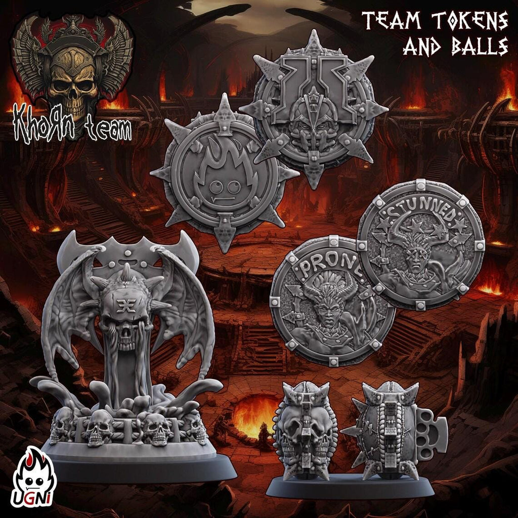 Demon Warriors Football Team (17) - Resin Miniatures - ProxiesAU