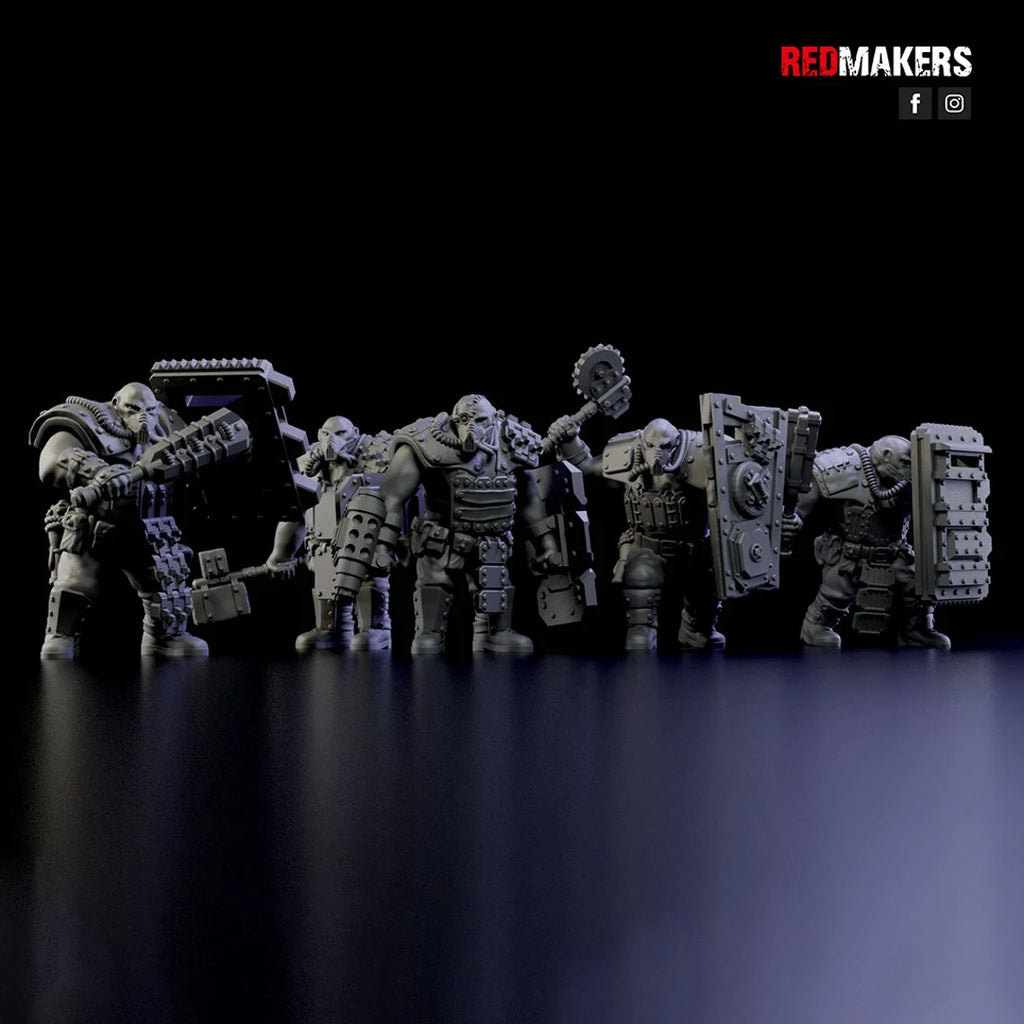 Imperial Force Abhuman Giants Squad in Heavy Armor (5)
