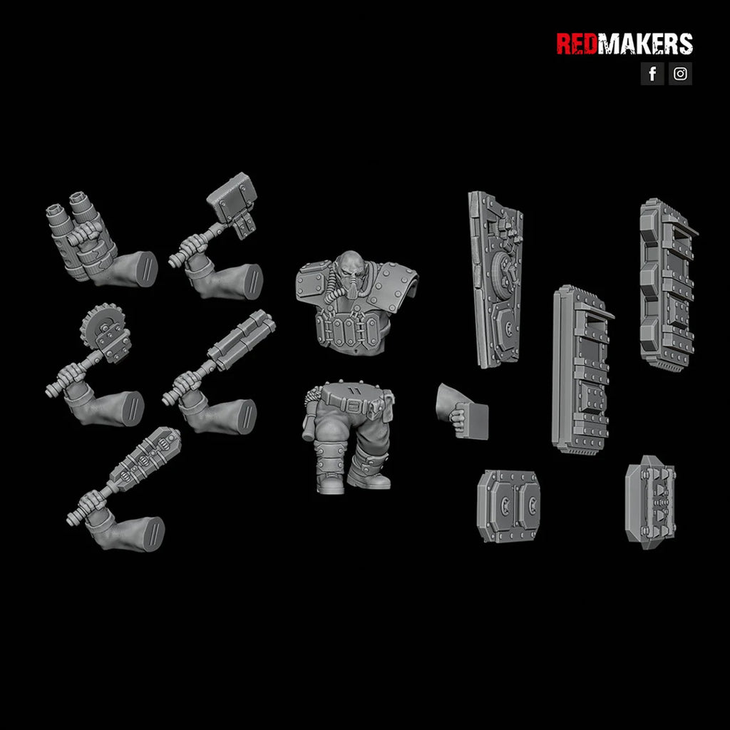 Imperial Force Abhuman Giants Squad in Heavy Armor (5)