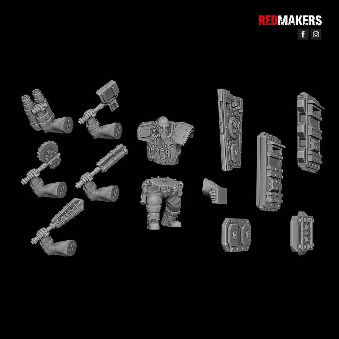 Imperial Force Abhuman Giants Squad in Heavy Armor (5)
