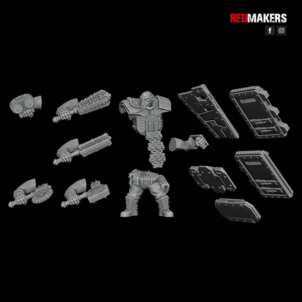 Imperial Force Abhuman Giants Squad in Heavy Armor (5)
