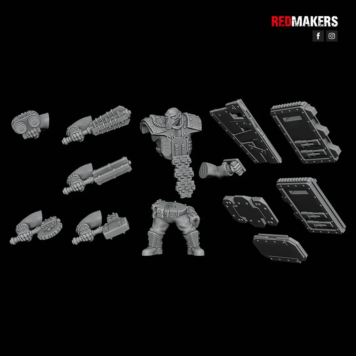 Imperial Force Abhuman Giants Squad in Heavy Armor (5)