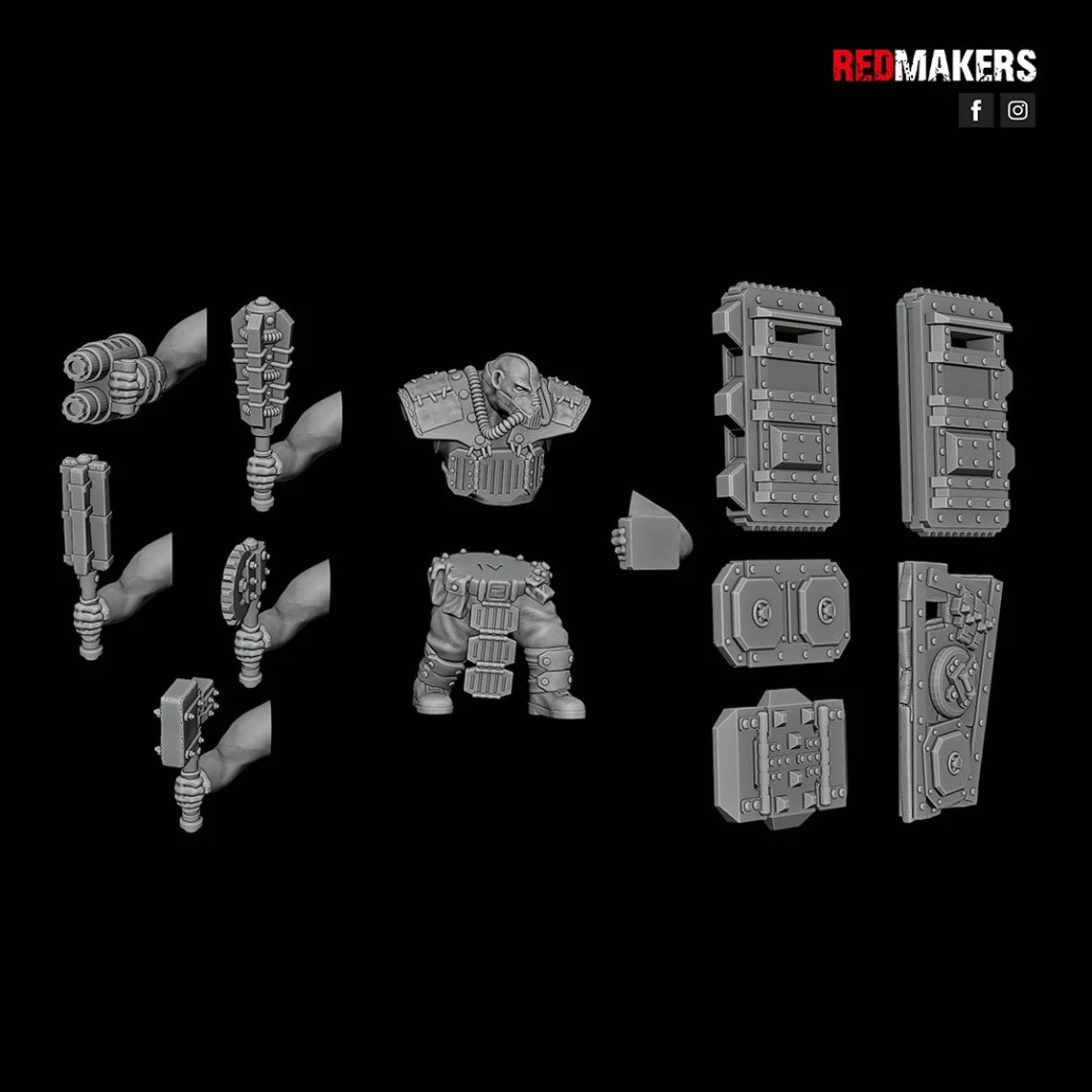 Imperial Force Abhuman Giants Squad in Heavy Armor (5)