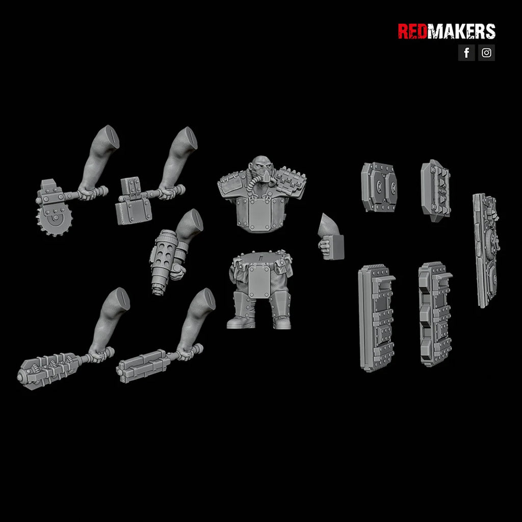 Imperial Force Abhuman Giants Squad in Heavy Armor (5)