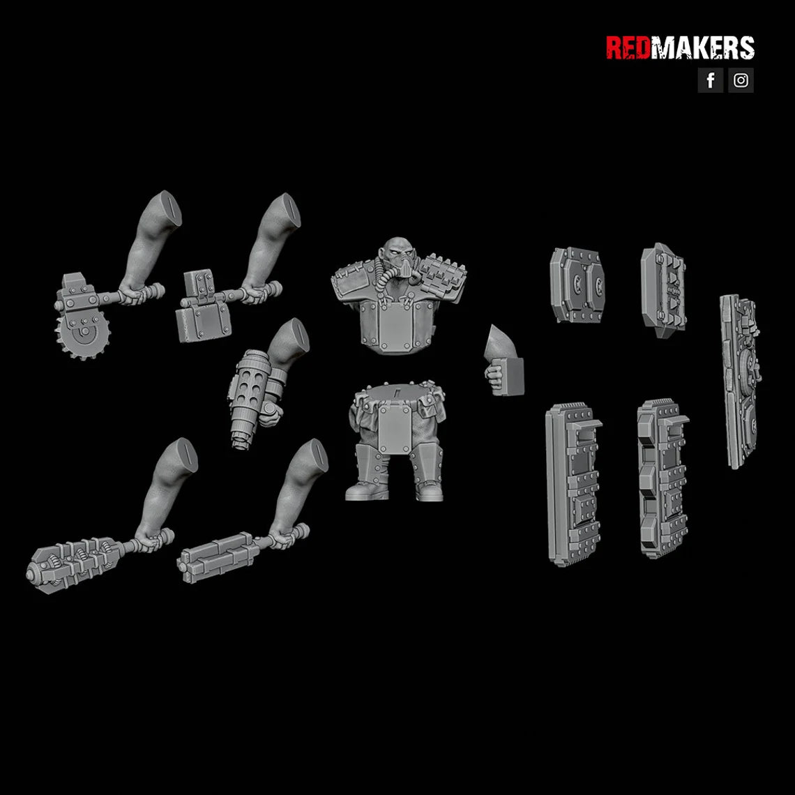 Imperial Force Abhuman Giants Squad in Heavy Armor (5)