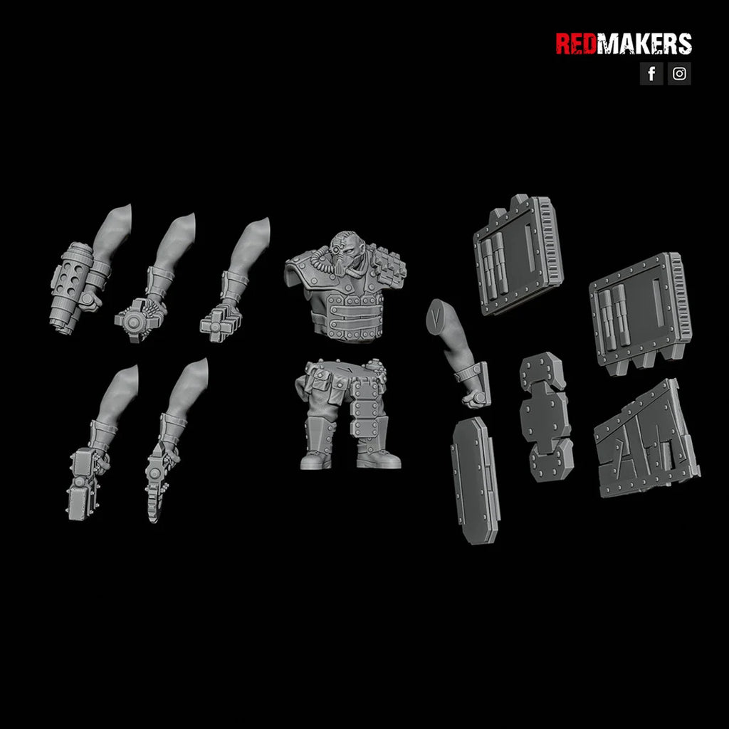 Imperial Force Abhuman Giants Squad in Heavy Armor (5)