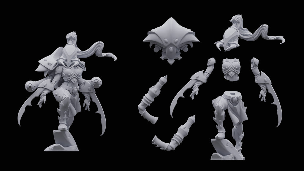 Space Elves Arachnids (5) - Resin Miniatures - ProxiesAU