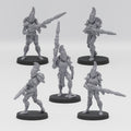 Space Elves Fire Warriors (5) - Resin Miniatures - ProxiesAU