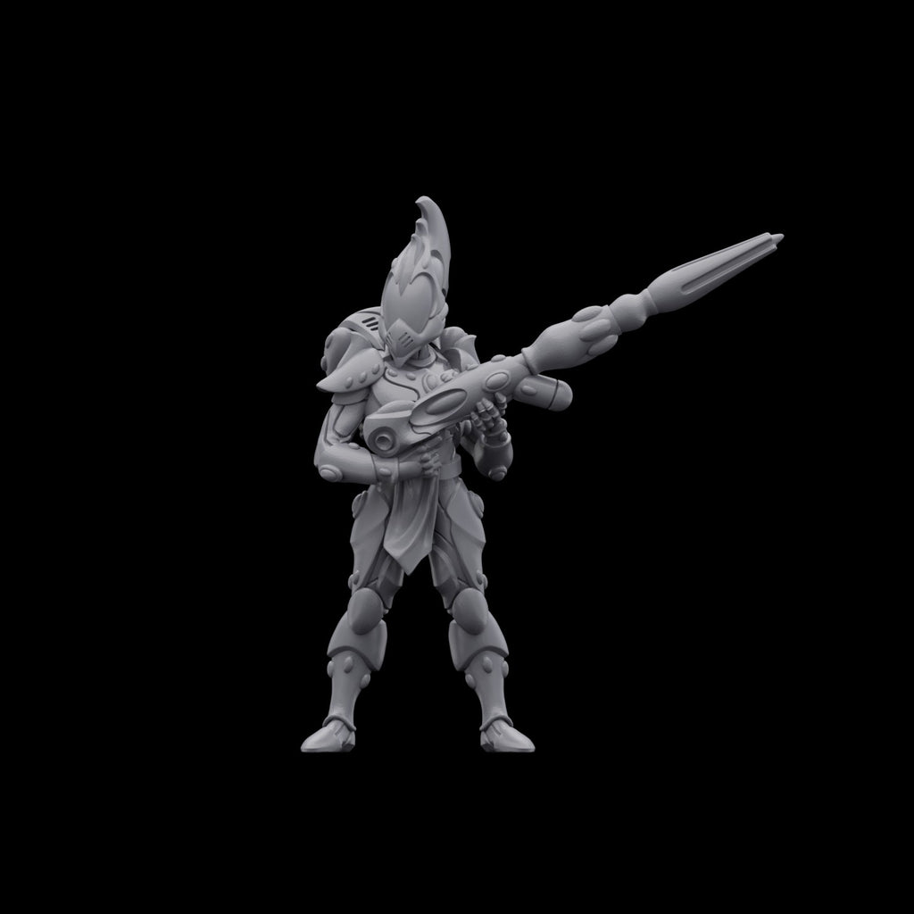 Space Elves Fire Warriors (5) - Resin Miniatures - ProxiesAU