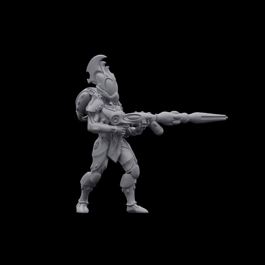 Space Elves Fire Warriors (5) - Resin Miniatures - ProxiesAU