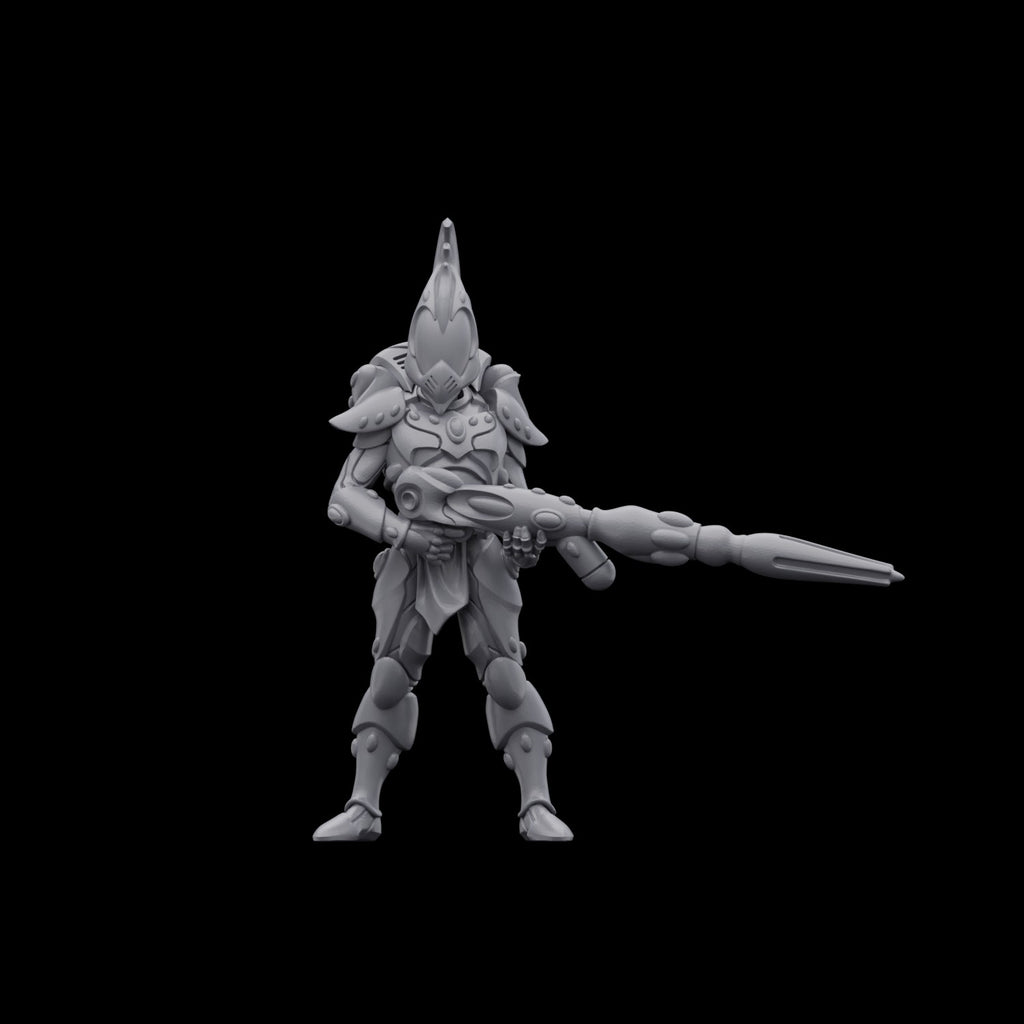 Space Elves Fire Warriors (5) - Resin Miniatures - ProxiesAU