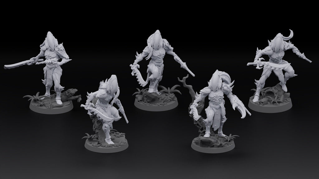 Space Elves Primeval Eviscerators (5) - Resin Miniatures - ProxiesAU